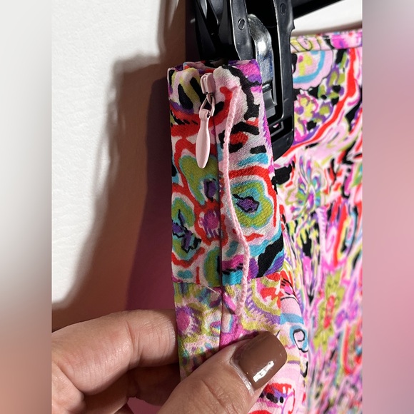 Sigrid Olsen Multicolor Paisley Vintage Pink A-Line Skirt sz 10 - Picture 4 of 9